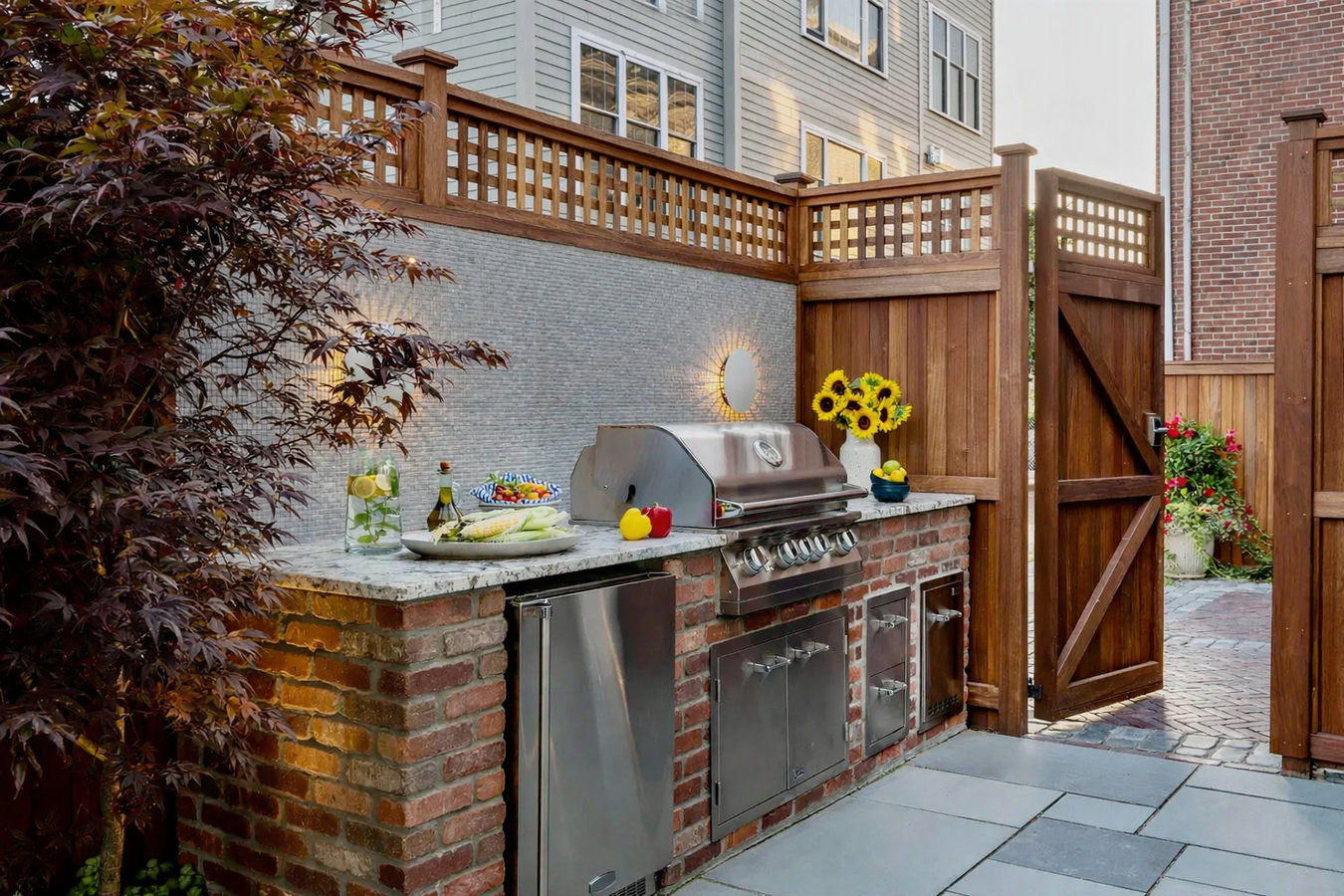 Outdoor kitchen masonry